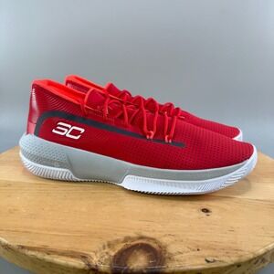Under Armour SC 3Zero III Mens Size 12.5 Basketball Shoes Red White Sneakers NEW